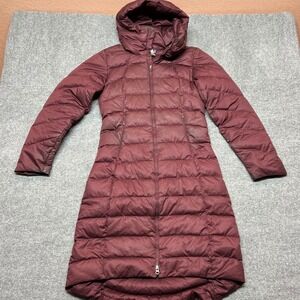Patagonia Down With It Parka Womens Small Burgundy Puffer Coat 28467 FA14